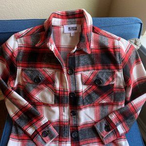 women plaid button down shirt tri-color long sleeves